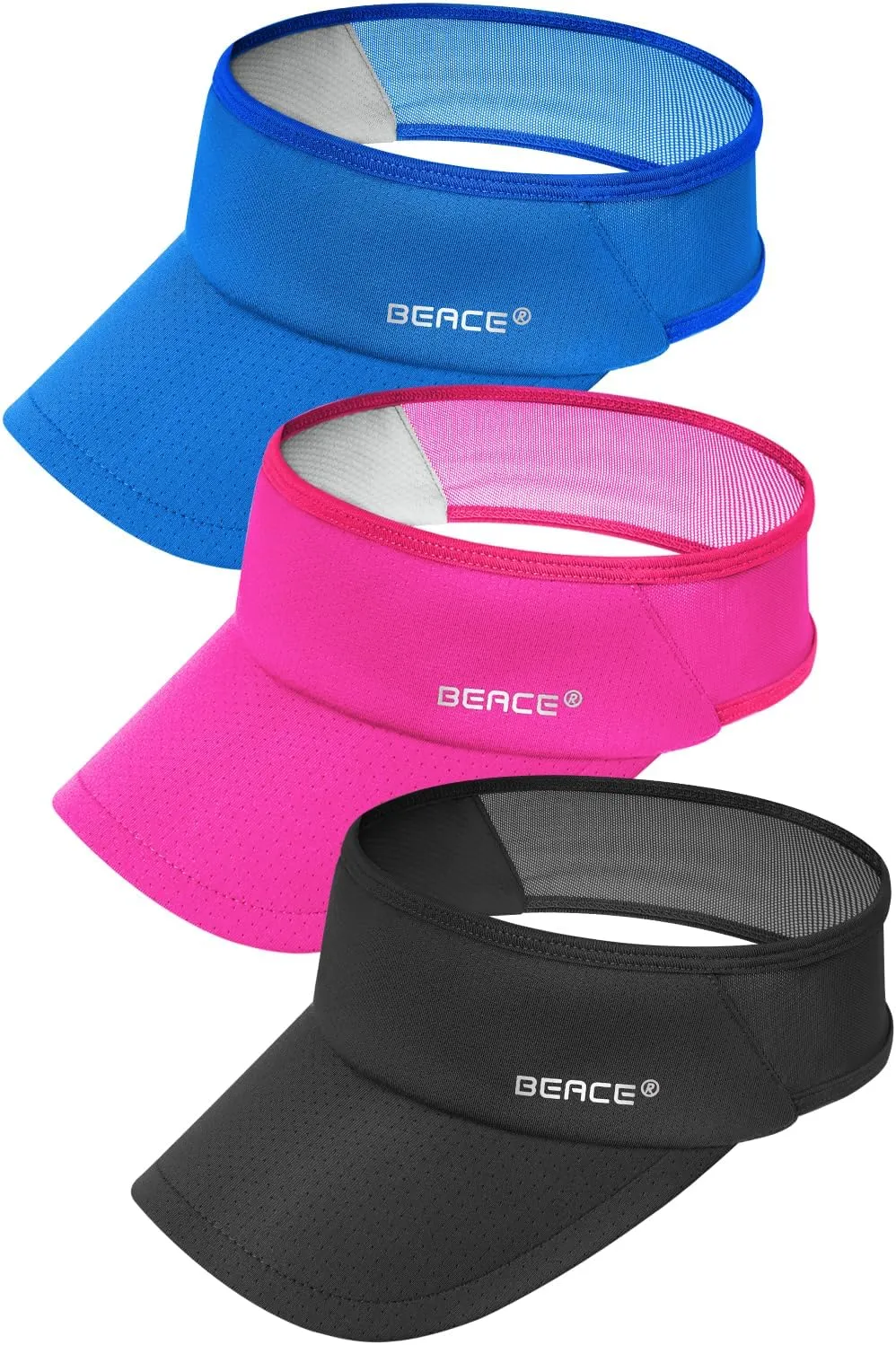 BEACE Lightweight Moisture Wicking Sports Sun Visors Hats Women Men,Sunvisor Cap for Running Golf Tennis Pickleball