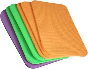 BESPORTBLE 6pcs Yoga Knee Pad Yoga Pilates Floor Exercise Knee Mat Non Slip Fitness Practice Knee Elbow Cushion Yoga Supplies for Women Men (Random Color) (34 x 17 x 0.6cm)