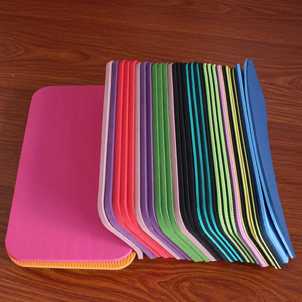 BESPORTBLE 6pcs Yoga Knee Pad Yoga Pilates Floor Exercise Knee Mat Non Slip Fitness Practice Knee Elbow Cushion Yoga Supplies for Women Men (Random Color) (34 x 17 x 0.6cm)