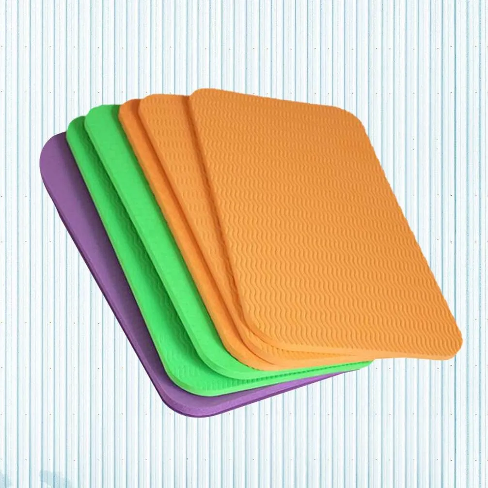 BESPORTBLE 6pcs Yoga Knee Pad Yoga Pilates Floor Exercise Knee Mat Non Slip Fitness Practice Knee Elbow Cushion Yoga Supplies for Women Men (Random Color) (34 x 17 x 0.6cm)