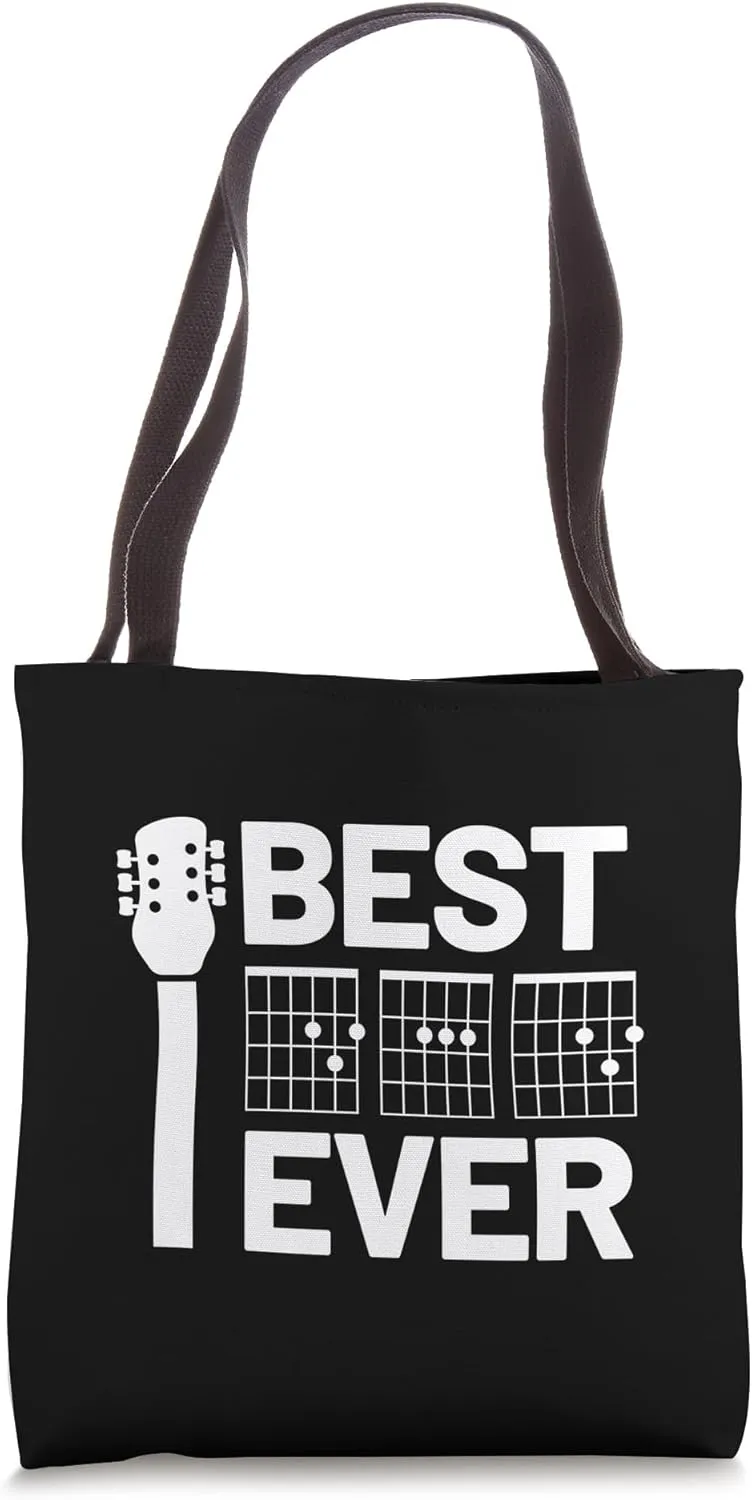 Best Guitar Chord Dad Ever Men Guitarist Daddy Guitar Father Tote Bag