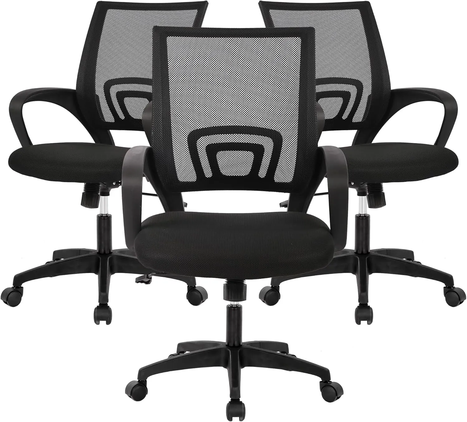 BestOffice Home Office Chair Ergonomic Desk Chair Mesh Computer Chair with Lumbar Support Armrest Executive Rolling Swivel Adjustable Mid Back Task Chair,Black