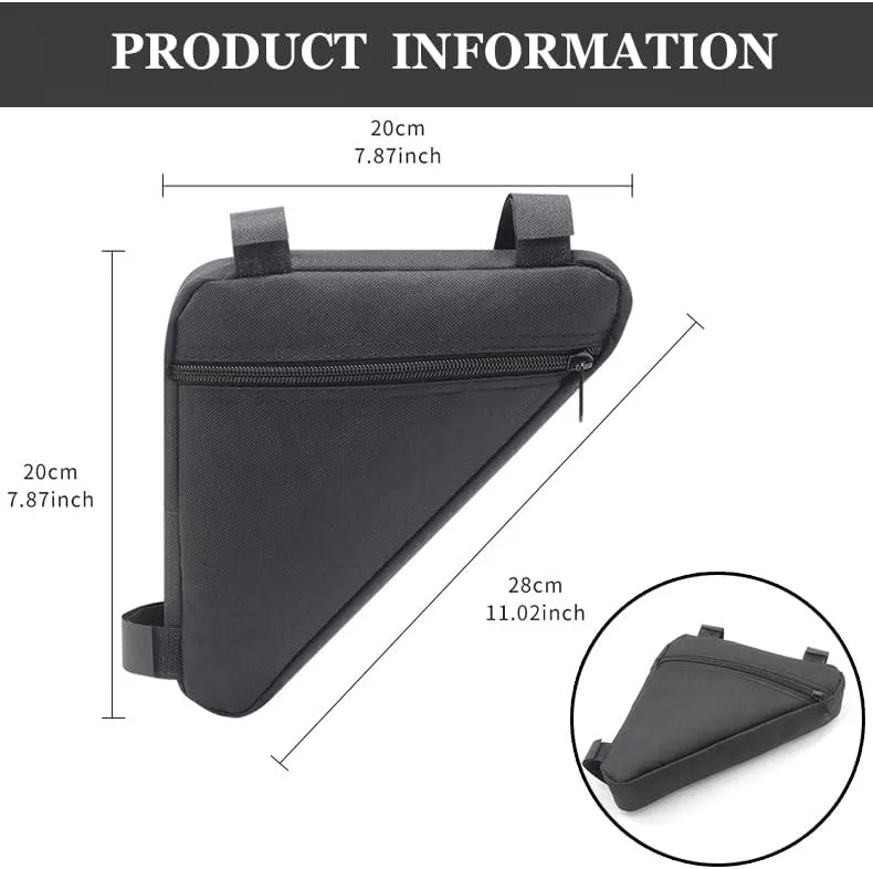 Bike Frame Bag for Cannondale Topstone Sora 2019, Bicycle Triangle Pouch, Bike Frame Triangle Travel Storage Bag, Riding Accessories, for Mountain Road Bike Trip,A Black