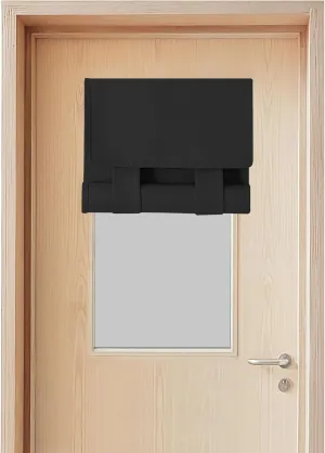 Blackout Door Curtains, Lights Block, Room Darkening, Provide Privacy, roll-able Door Panels, Window Covering for Glass Door, Front and Side, Patio Doors (18”W x42”H, 1 Piece, Black)
