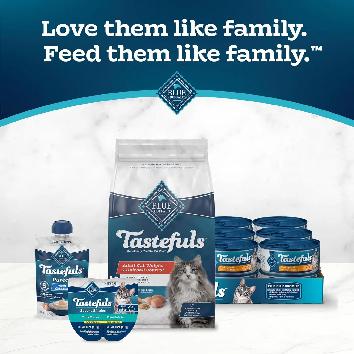 Blue Buffalo Tastefuls Adult 7  Natural Dry Cat Food, Chicken 7lb bag