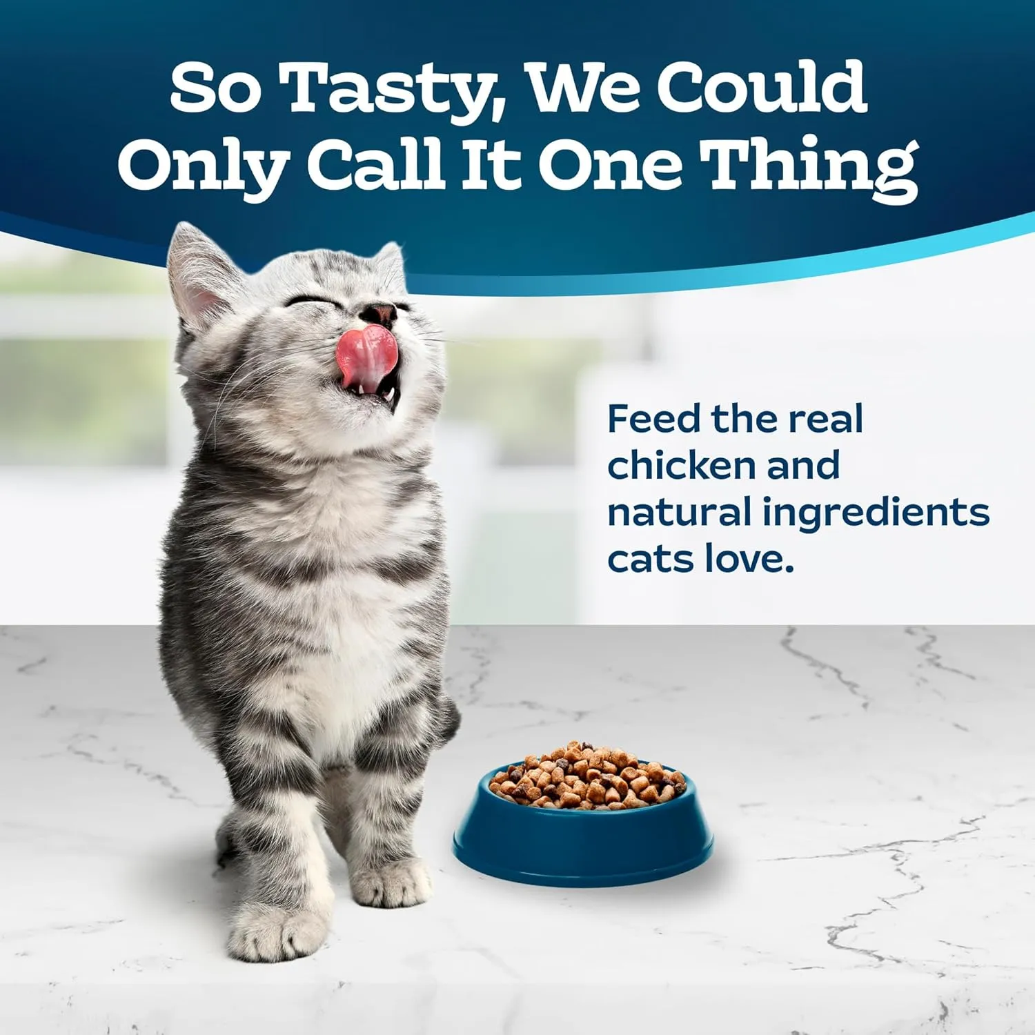 Blue Buffalo Tastefuls Kitten Food With DHA Dry Cat Food Made in the USA with Natural Ingredients, Chicken Recipe, 7-lb. Bag