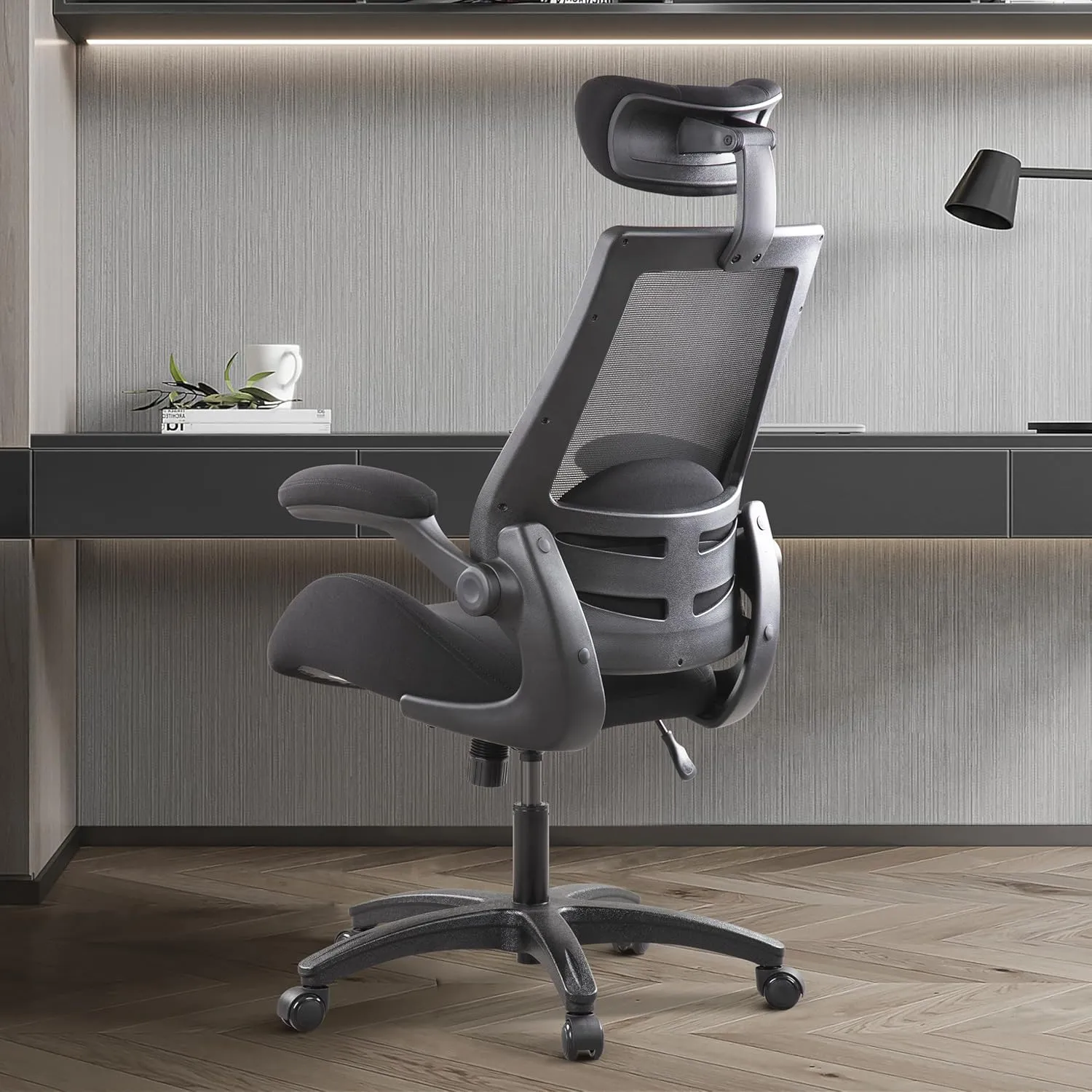 BOLISS 400lbs High Back Ergonomic Mesh Computer Office Desk Chair with Super Soft Adjustable Arms Molded Foam Seat Lumbar Support(Black)