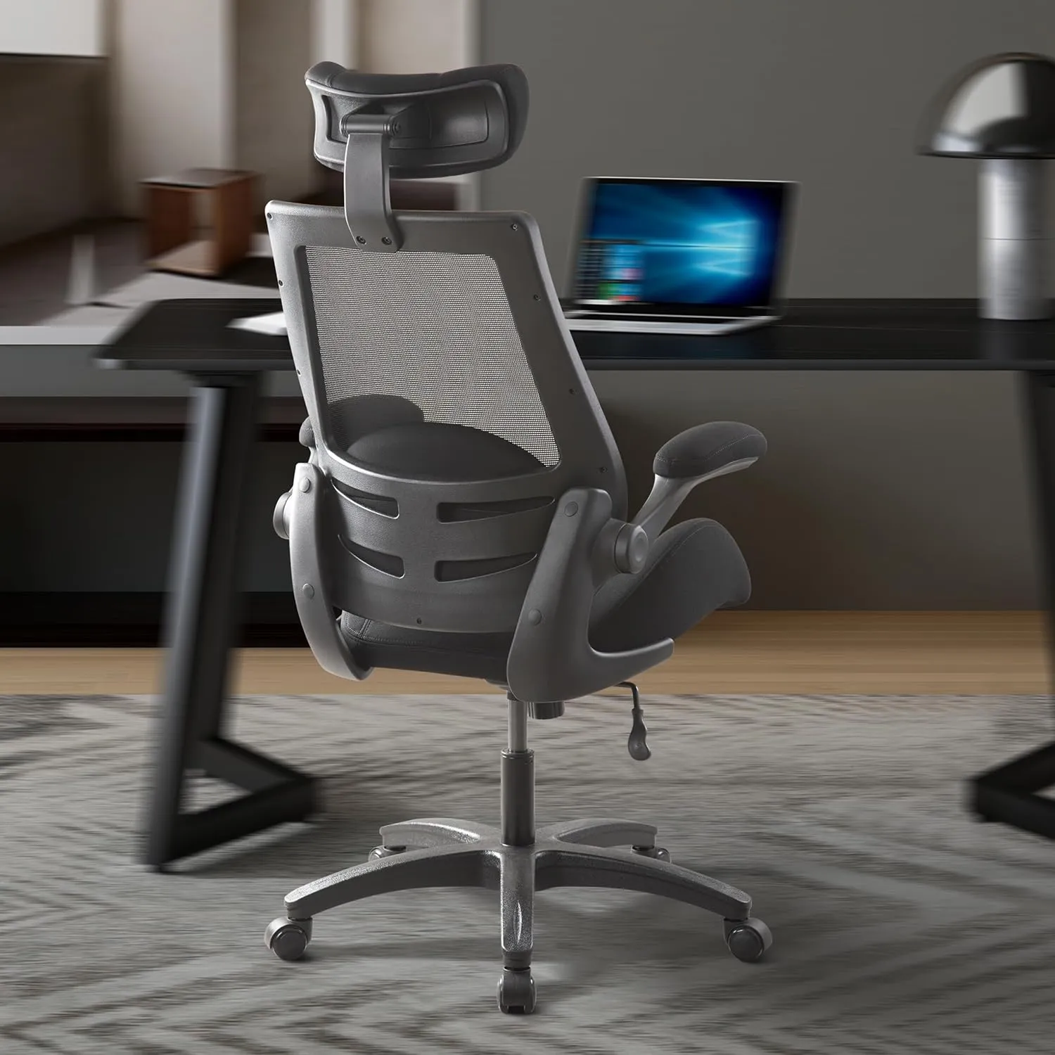 BOLISS 400lbs High Back Ergonomic Mesh Computer Office Desk Chair with Super Soft Adjustable Arms Molded Foam Seat Lumbar Support(Black)