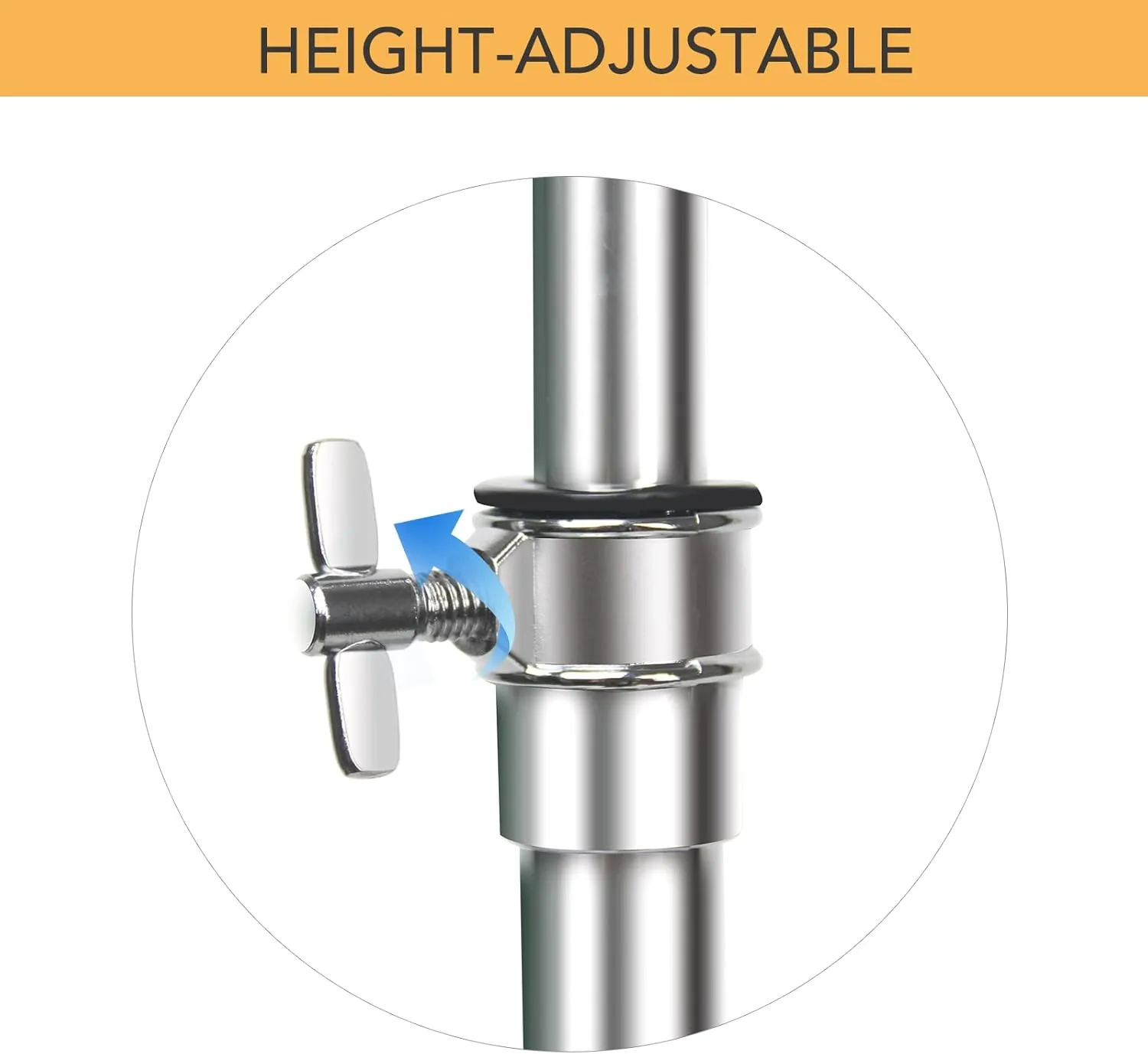 Boom Cymbal Stand, Adjustable Cymbal Stand for Drum Hardware Percussion Mount Holder Gear Set Drum Hardware Set for Mounting Crash, Ride, Splash Cymbals, Double Braced Legs with Rubber Feet