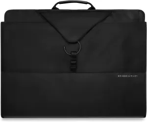 Briggs & Riley Check In Garment Sleeve for Hanging Clothes - Suit & Dress Travel Bag for Men & Women, Wrinkle Reducing Carrier for Shirts, Tuxedos, Coats, & More - Black