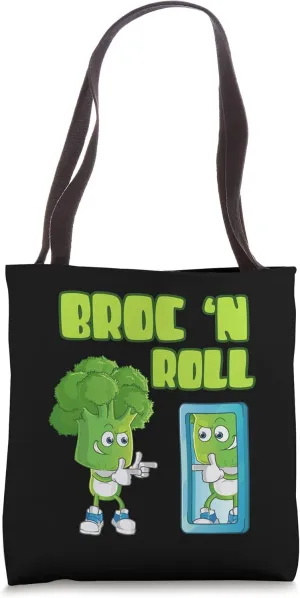 Broc N' Roll Broccoli Vegetables Snack Diet Guitar Guitarist Tote Bag