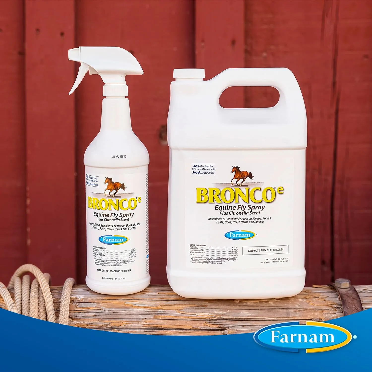 Bronco E Equine Fly Spray Plus Citronella Scent - 32oz
