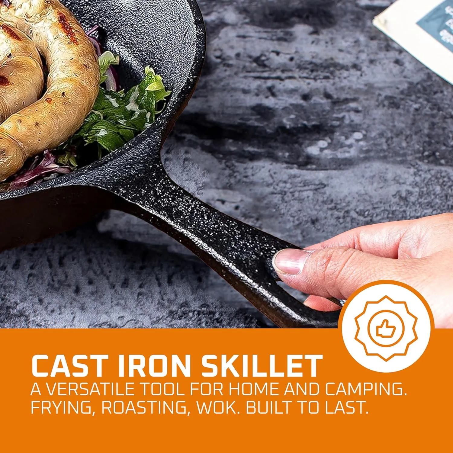 Bruntmor Cast Iron Frying Pan Set of 4-6x4 Inch Black Pre-Seasoned Skillets with Heat-Resistant Silicone - Mini Cast Iron Skillet Set for Stovetop, Oven, and Grill