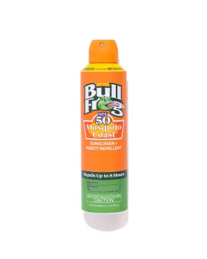 Bullfrog Mosquito Coast Bug Spray Insect Repellent   Sunscreen Spf50 Continuous Spray 5.5Oz