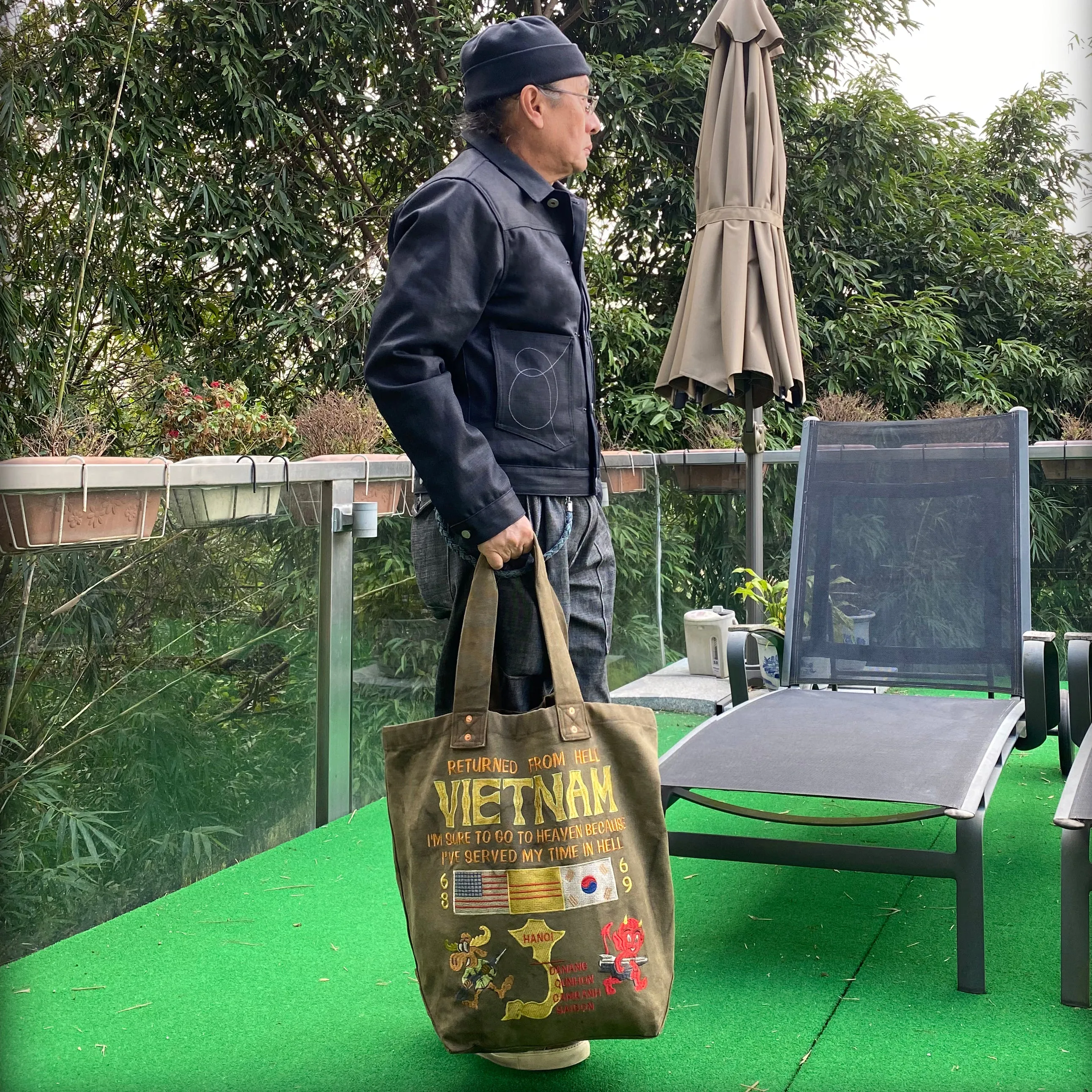 BZEN TOTE20-18MG NAM TOTE BAG-20oz-E0 MOSS GREEN