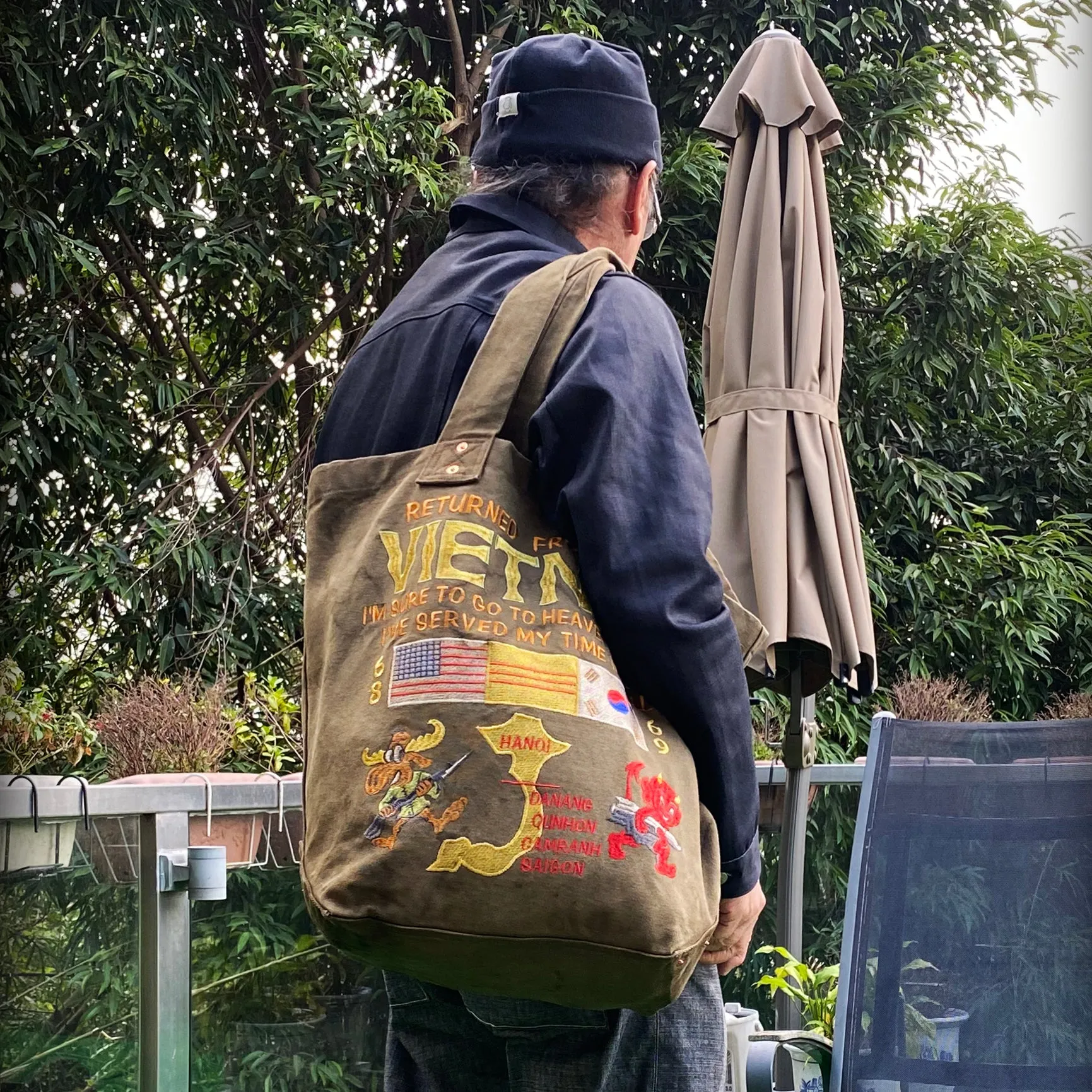 BZEN TOTE20-18MG NAM TOTE BAG-20oz-E0 MOSS GREEN