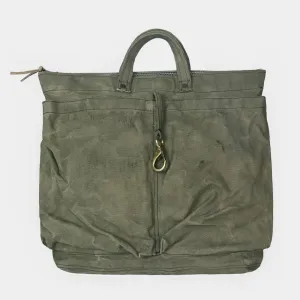 BZEN x MINER49ER HELMET18-16MG CANVAS VEGGIE DYED HELMET BAG-20oz-E0 MOSS GREEN