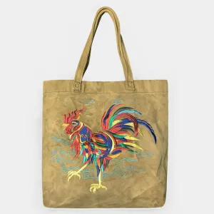BZEN x MINER49ER TOTE19-15BIS ROOSTER CANVAS TOTE BAG-20oz-E0 BISCOTTI