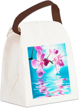 CafePress Beautiful Orchids Canvas Lunch Bag with Strap Handle