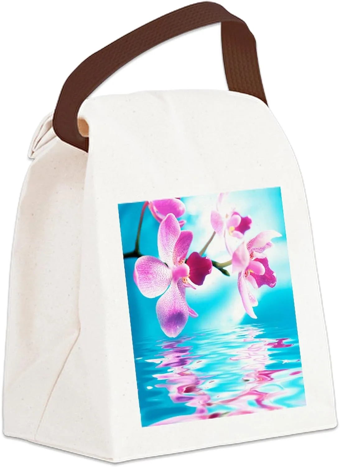 CafePress Beautiful Orchids Canvas Lunch Bag with Strap Handle