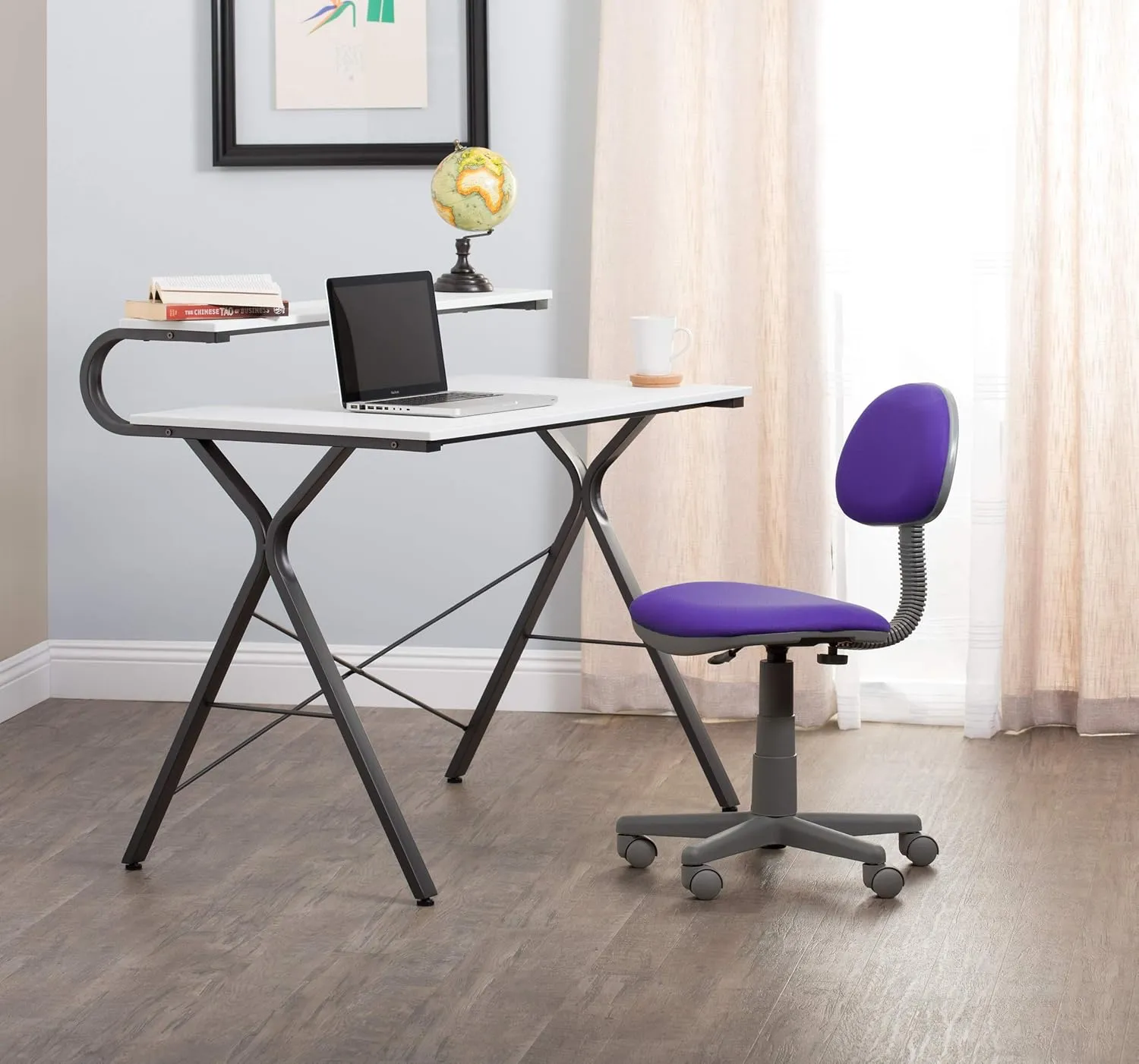 Calico Designs Deluxe Task Chair in Purple with Gray Base 18516