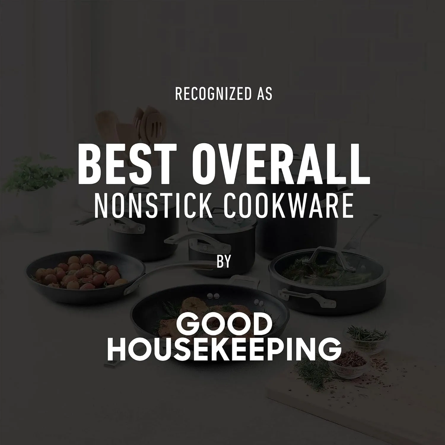 Calphalon 10-Piece Nonstick Kitchen Cookware Set Stay-Cool Stainless Steel Handles Dishwasher and Metal Utensil Safe Oven-safe up to 500 degrees F PFOA-Free Built to Last Black