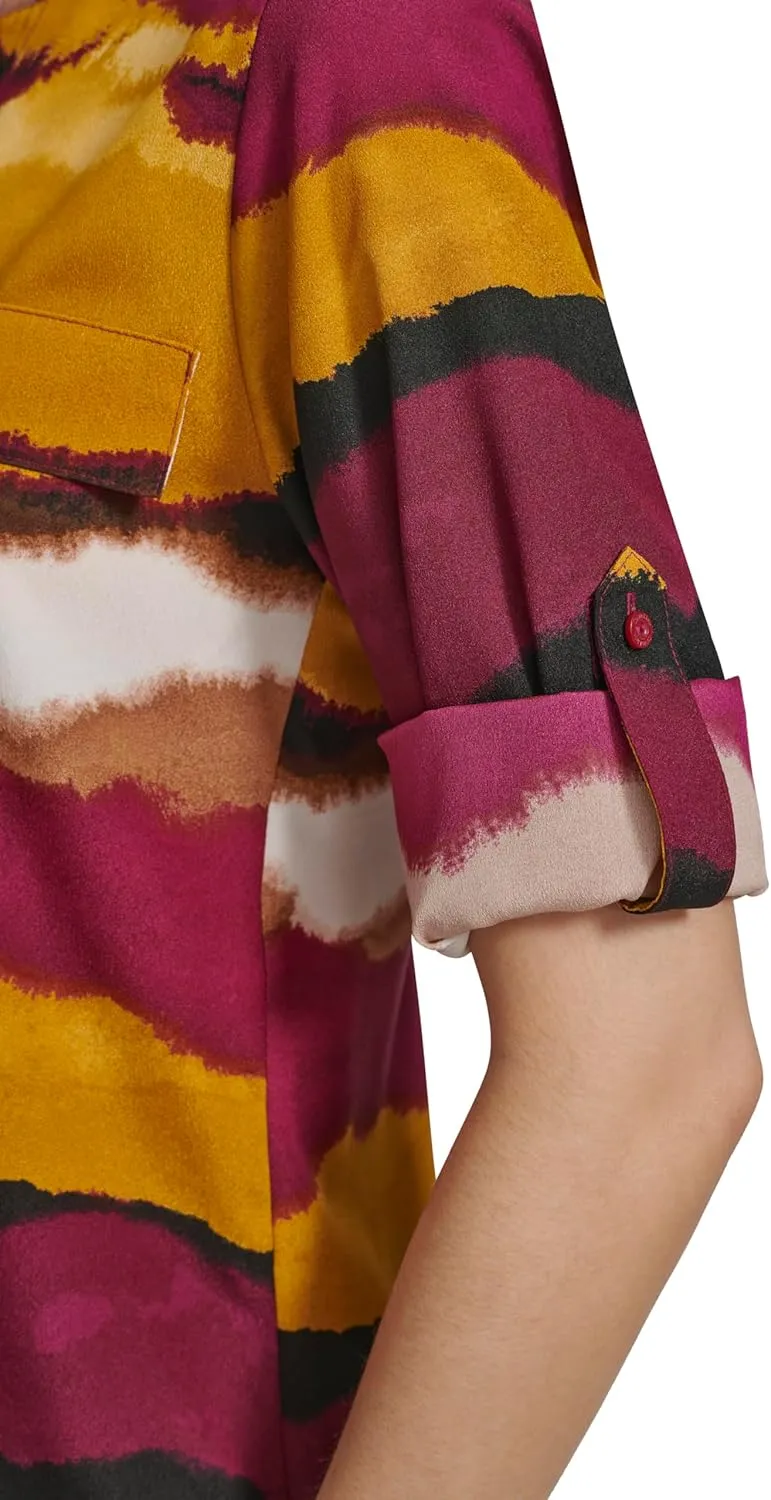Calvin Klein Women's Roll Tab Blouse