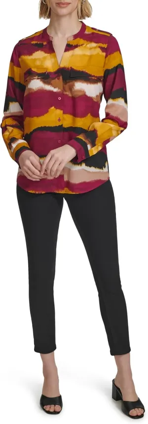 Calvin Klein Women's Roll Tab Blouse