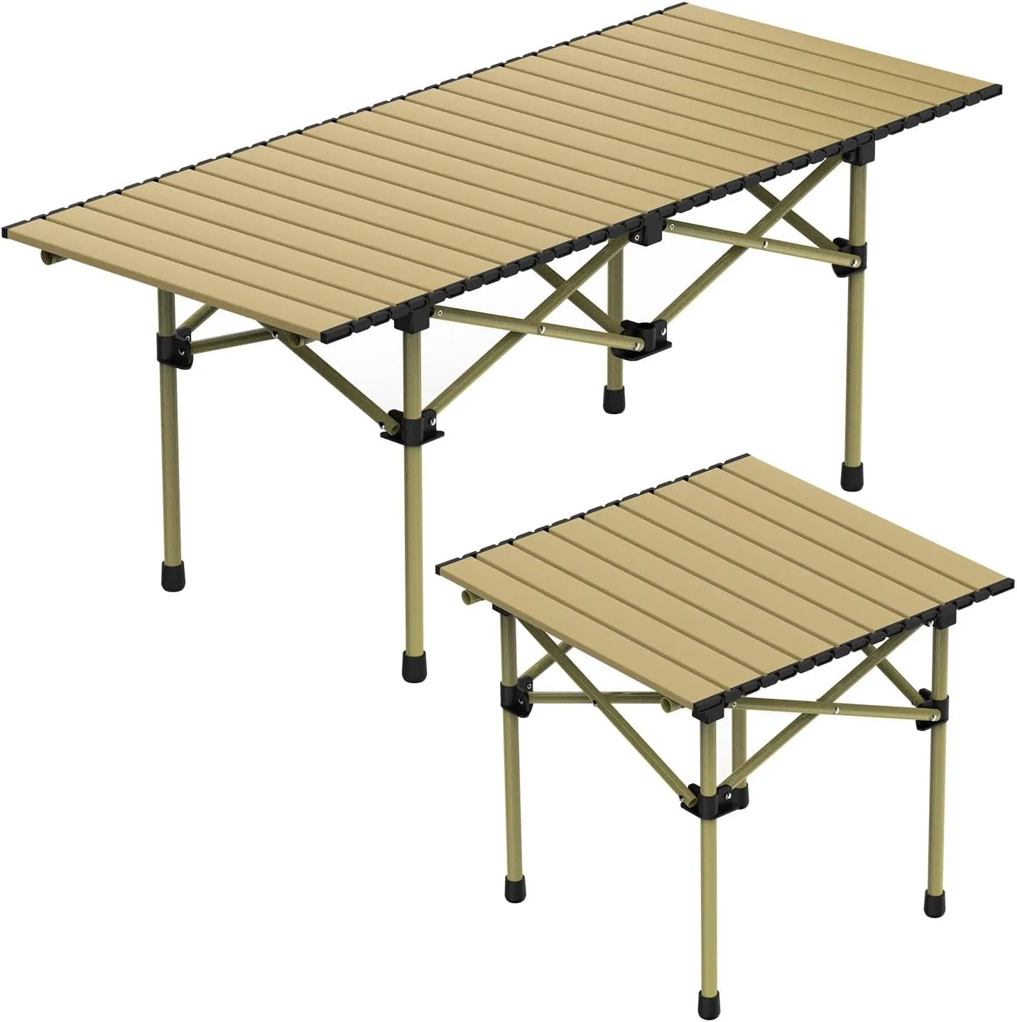 Camping Table Folding CTable Portable Lightweight Carbon Steel Roll-up Picnic BBQ Desk with Carry Bag Heavy Duty for Outdoor Beach Backyard Party Patio Camping Hiking BBQ Picnic Fishing/Small
