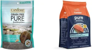 CANIDAE Pure Puppy Dry Dog Food, Salmon and Oatmeal Recipe, with Salmon and Sweet Potato Biscuits