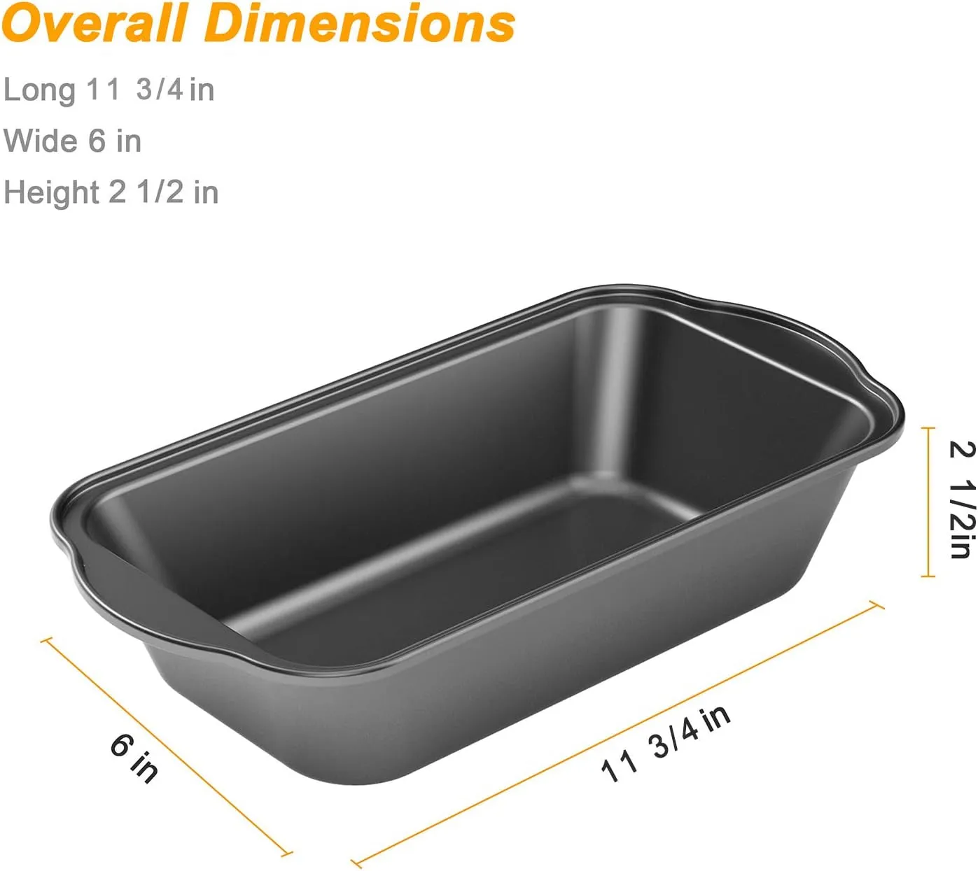 Carbon 3 Steel X 9 Nonstick Pan, Loaf Enhanced Baking Pack Large Bread Pan, 1/2" Safe 5"