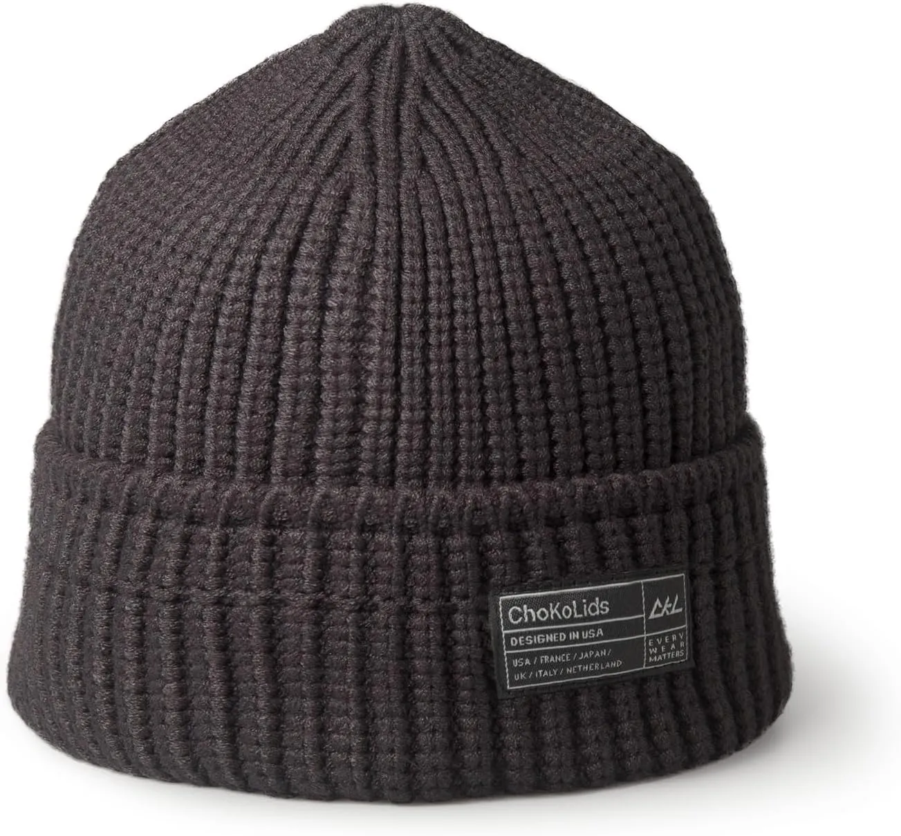 CHOK.LIDS Chunky Trawler Beanie Everyday Watch Hat Roll up Edge Skullcap Waffle Cuff Fisherman Beanie for Men Women