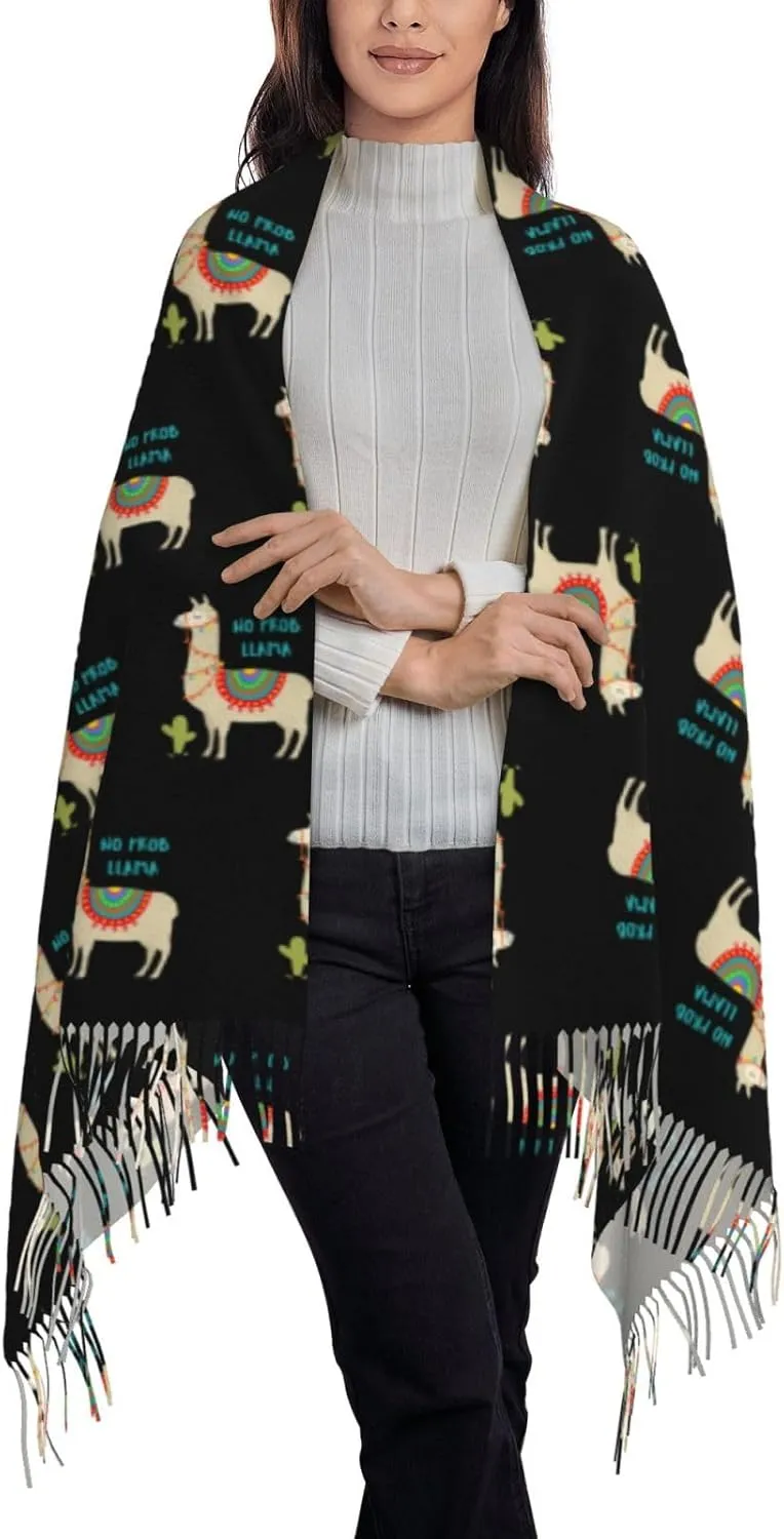Christmas Holiday Exquisite Cashmere Tassel Scarf And Shawl Wraps Lightweight Fashion Scarf Presents For Ladies