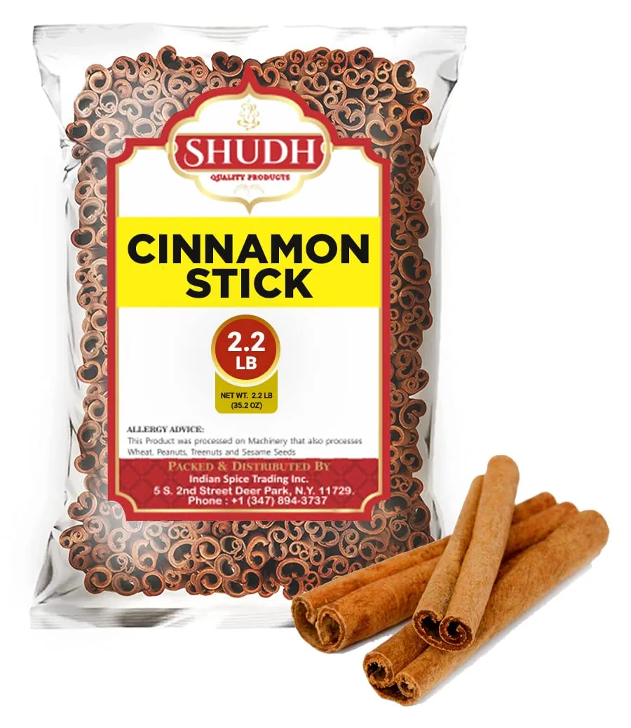 Cinnamon Sticks 35.2 OZ | 2.2 LB | ~170-200 Sticks | Cassia Cinnamon | Great for Coffee, Tea, Baking & Oatmeal | 2-3/4" Length | 100% Raw From Indonesia | by Indian Spice