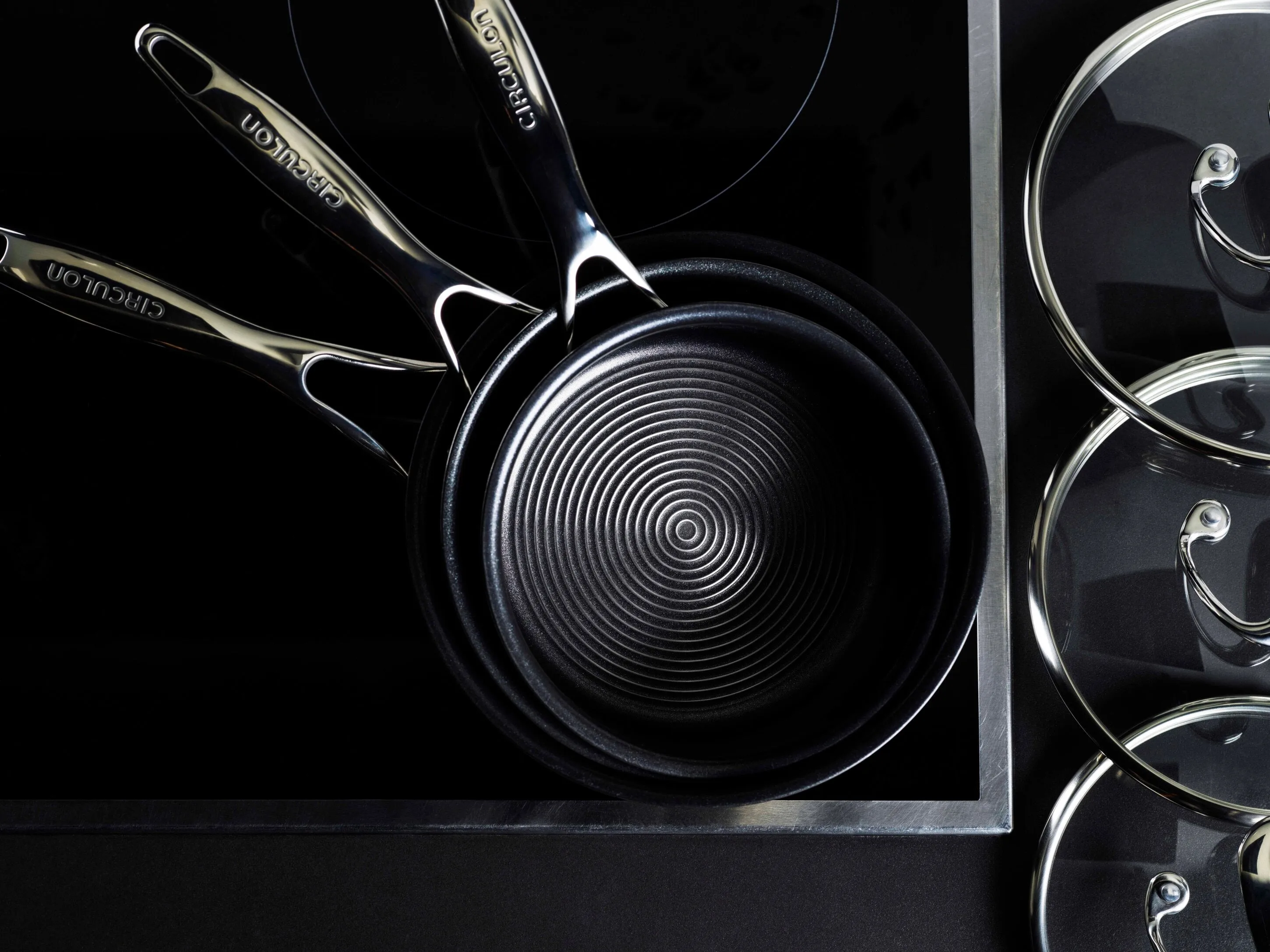 Circulon SteelShield S-Series 3 Piece Saucepan Set