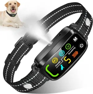 Citronella Bark Collar for Dogs [No Spray Refill] Spray Dog Training Collar, Anti Barking Training Collar with 5 Adjustable Sensitivity Beep Vibration Spray Bark Collar for L/M/S
