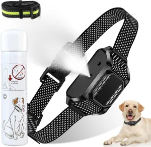 Citronella Bark Collar, Spray Dog Training Collar, Safer Citronella Dog Bark Collars, Humane Spray Bark for L/M/S Dogs IP65 Waterproof Dog Spray Bark Collar [1* Spray Refill]