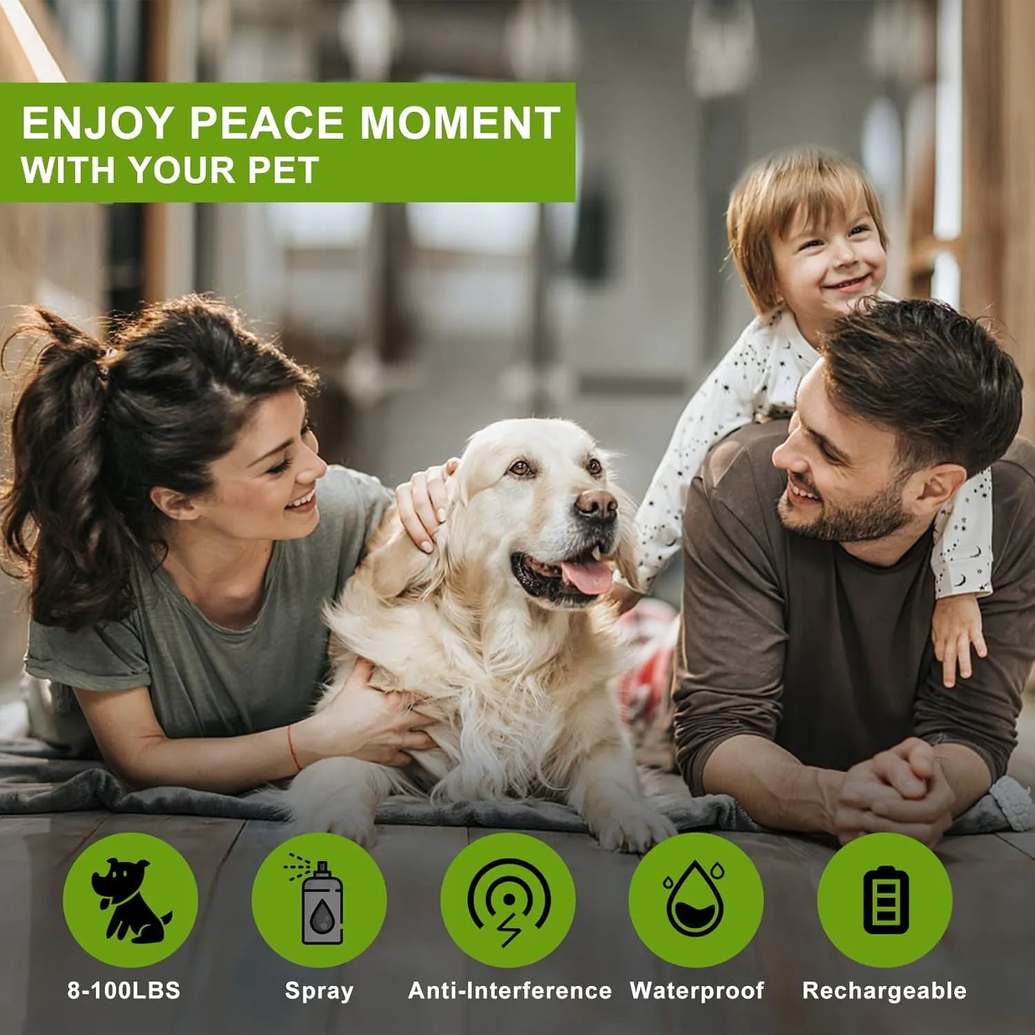 Citronella Dog Bark Collar, Dog Barking Collar with 2 Adjustable Sensitivity and Volume of Spray [1 Citronella Spray Refill] No Shock Anti Bark Collars for Small Medium Large Dogs