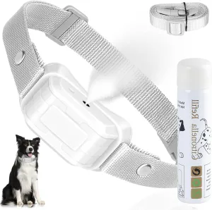 Citronella Dog Bark Collar, Spray Dog Bark Collar, Level 3 Sensitivity Adjustable IP67 Waterproof Chargeable Spray Bark Collar for Small, Medium & Large Citronella Dog Collar