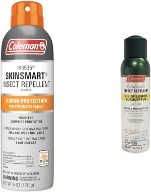 Coleman Insect Repellent Spray Bundle – SkinSmart Non-DEET and Botanicals Non-DEET Lemon Eucalyptus Sprays