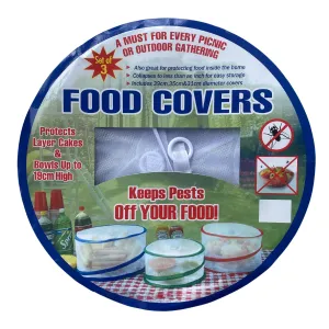 Collapsible Food Covers - 3 Piece Set | Protect Food Outdoors