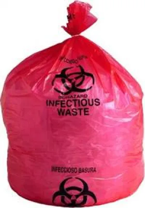 Colonial Bag Infectious Waste Bag 15 gal. Red LLDPE 24 X 33 Inch, 3474 - CASE OF 250