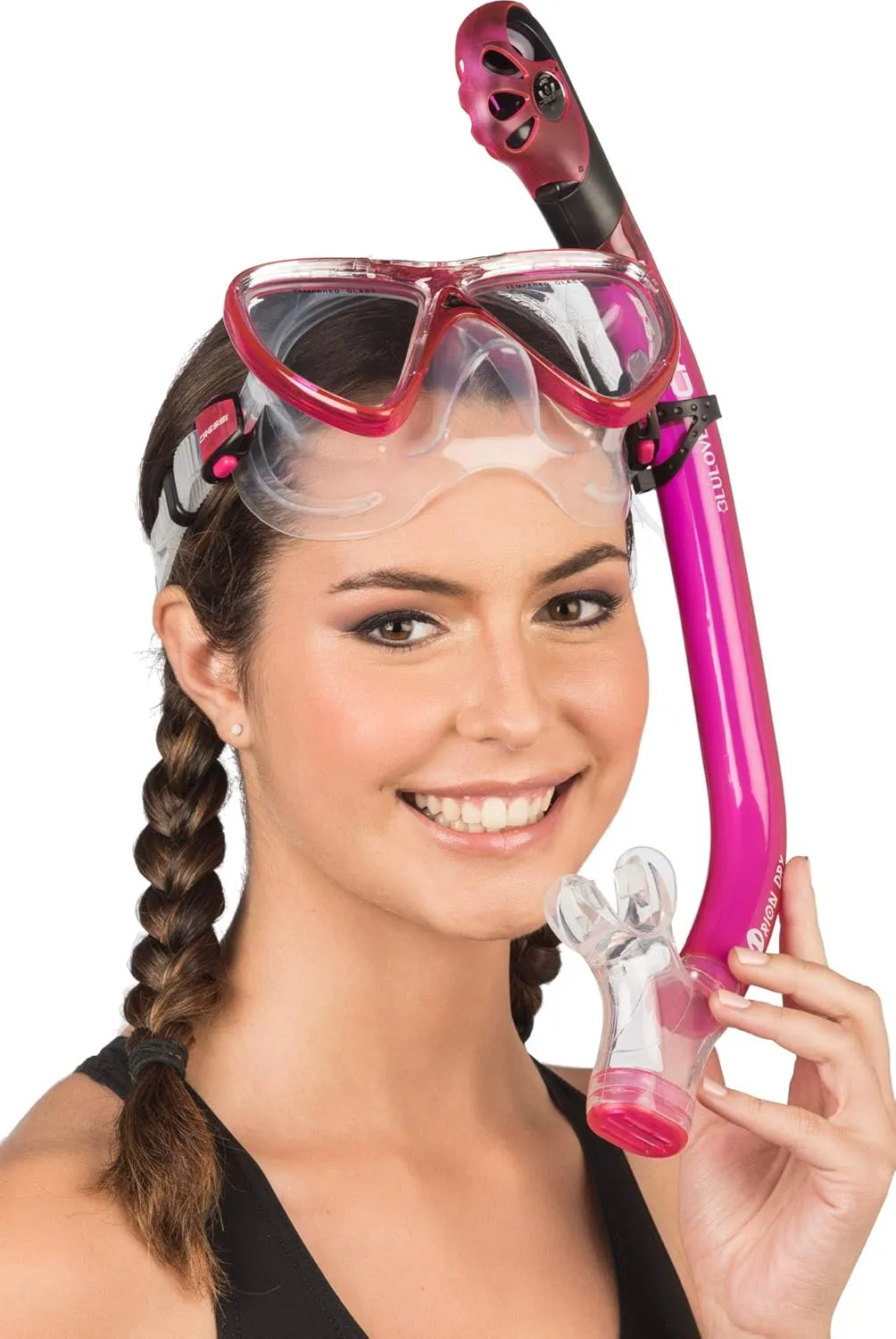 Cressi Adult Snorkel Set (Mask, Dry Snorkel, Adjustable Fins) - Light for Travel - Bonete Pro Dry Set: Designed in Italy
