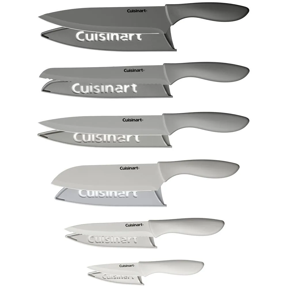 Cuisinart 11pc Ceramica XT Non-Stick Cookware Set   Knife Set   Cutting Board Bundle