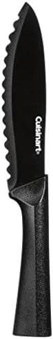 CUISINART Cutlery Knife Set, 12pc Metallic Cutlery Knife Set with Blade Guard , Lightweight, Stainless Steel, Durable & Dishwasher Safe, C55-12PMB,Black