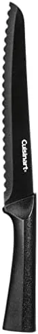 CUISINART Cutlery Knife Set, 12pc Metallic Cutlery Knife Set with Blade Guard , Lightweight, Stainless Steel, Durable & Dishwasher Safe, C55-12PMB,Black