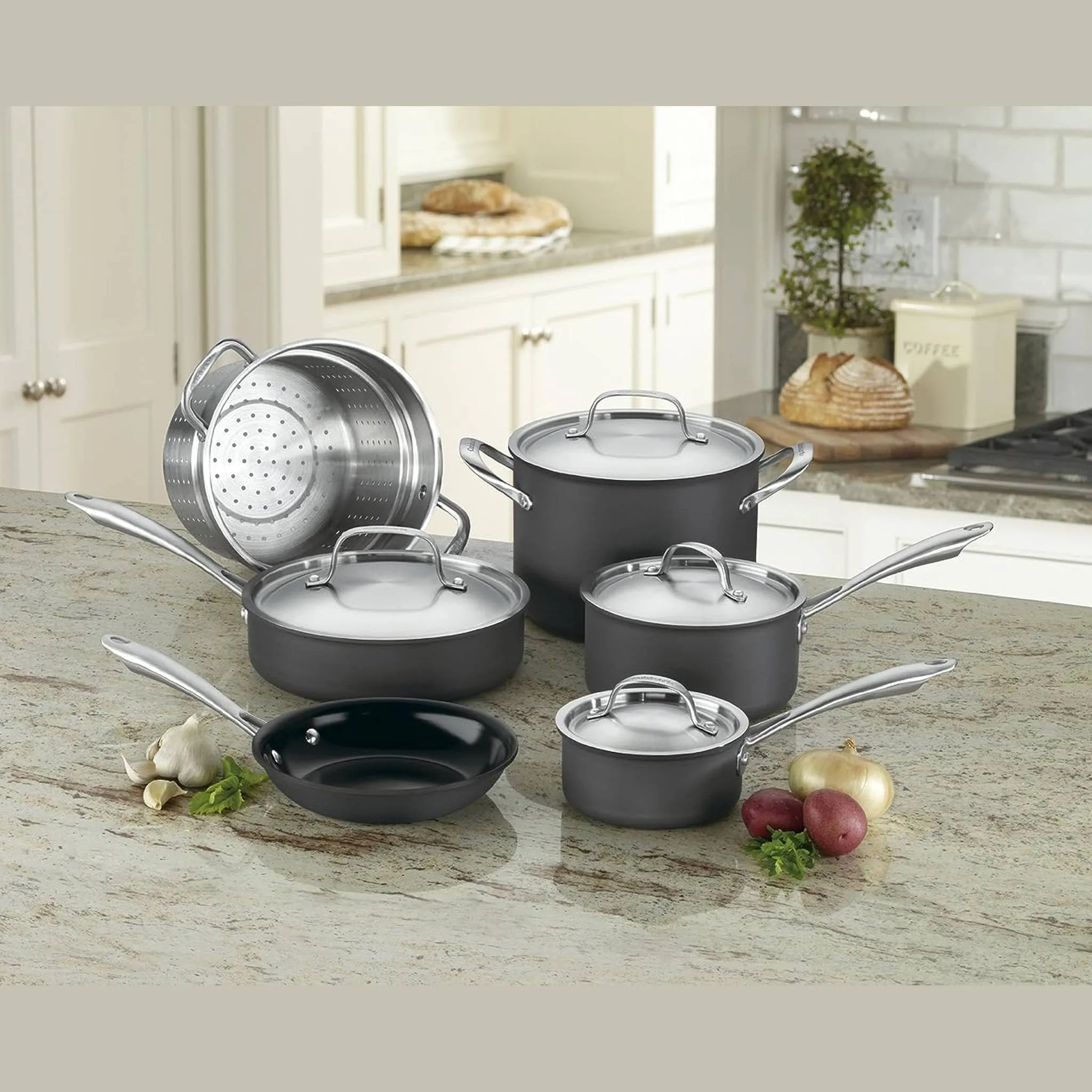 Cuisinart GG-10 GreenGourmet Hard-Anodized Nonstick 10-Piece Cookware Set