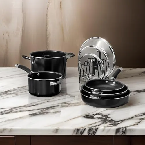Cuisinart SmartNest Nonstick Aluminum 9-Piece Set (Black)