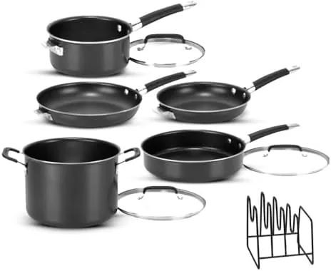 Cuisinart SmartNest Nonstick Aluminum 9-Piece Set (Black)