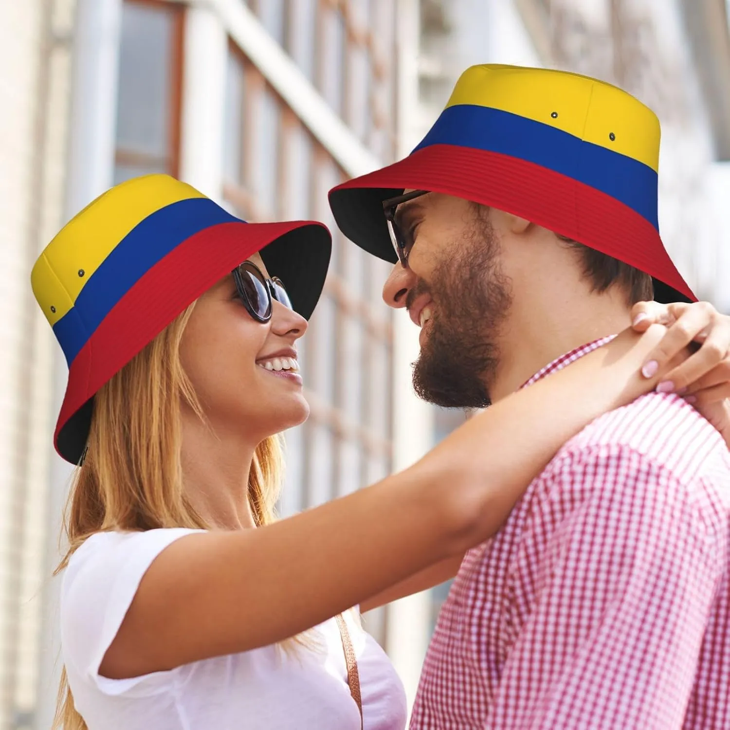 Cute Colombia Flag Bucket Hats for Women Men Packable Colombian Bucket Fisherman Hat Outdoor Summer Beach Sun Hats